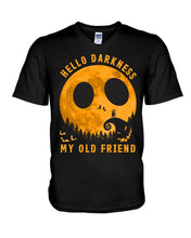 Load image into Gallery viewer, Darkness My Old Friend Halloween T-Shirt Guys V-Neck