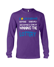 Load image into Gallery viewer, Down Syndrome Lottery Black T-Shirt Gift Unisex Long Sleeve