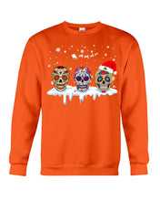 Load image into Gallery viewer, Merry Christmas Three Skulls Christmas T-Shirt Gift Sweatshirt