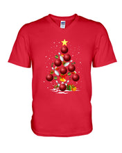 Load image into Gallery viewer, Bowling   Bowling Christmas Tree Christmas T-Shirt Guys V-Neck