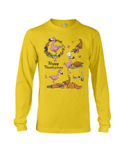 Load image into Gallery viewer, Flamingo Happy Thanksgiving Unisex Long Sleeve