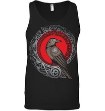 Load image into Gallery viewer, Viking Pattern Raven Mysterious T-Shirt Unisex Tank Top
