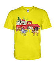 Load image into Gallery viewer, Merry Christmas In Town Cow Lovers Gift For Farmers Guys V-Neck