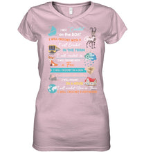 Load image into Gallery viewer, Crocheting Everywhere Black Quote T-Shirt Ladies V-Neck