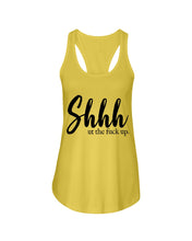 Load image into Gallery viewer, Shut The F Funny Quote T-Shirt Ladies Flowy Tank