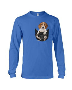 Beagle In The Pocket Funny T-Shirt Unisex Long Sleeve