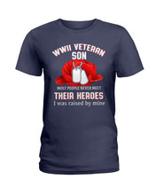 Load image into Gallery viewer, Wwii Veteran Gift For Veteran Dad Quote T-Shirt Ladies Tee