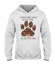 Load image into Gallery viewer, A Woman Cannot Survive On Books Alone T-Shirt Hoodie