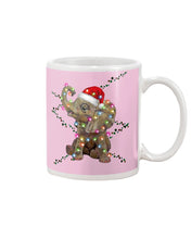 Load image into Gallery viewer, Elephant Color Light Christmas Gift Tee Mug