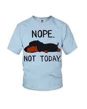 Load image into Gallery viewer, Nope Dachshund Not Today Youth Tee