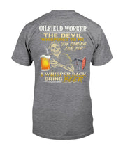Load image into Gallery viewer, Oilfield Worker Beer Lover Gift Funny Tee Guys Tee