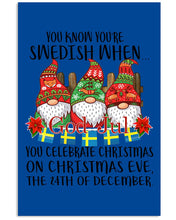 Load image into Gallery viewer, Swedish Christmas Gnome Cute Gift Tee Vertical Poster