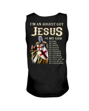 Load image into Gallery viewer, Jesus August My God Horoscope Black T-Shirt Unisex Tank Top