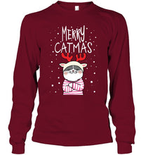 Load image into Gallery viewer, Funny Merry Catmas Christmas Gift Shirt Unisex Long Sleeve