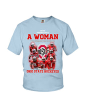 Load image into Gallery viewer, Woman Loves Ohio States Buckeyes American Football Ncaa 2019 T-Shirt Youth Tee