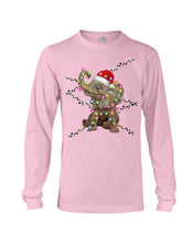 Load image into Gallery viewer, Elephant Color Light Christmas Gift Tee Unisex Long Sleeve