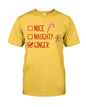 Load image into Gallery viewer, Nice Naughty Ginger Redhead T Shirt Guys Tee