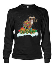 Load image into Gallery viewer, Christmas Goat, Goat Lover T-Shirt Unisex Long Sleeve