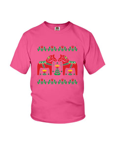 Swedish Dala Horse Gift White T-Shirt Youth Tee