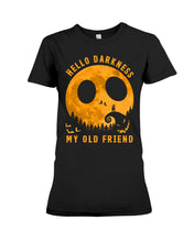 Load image into Gallery viewer, Darkness My Old Friend Halloween T-Shirt Ladies Tee