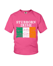 Load image into Gallery viewer, Stubborn Irish Flag Love Ireland Custom T-Shirt Youth Tee