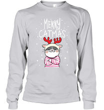 Load image into Gallery viewer, Funny Merry Catmas Christmas Gift Shirt Unisex Long Sleeve