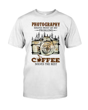 Load image into Gallery viewer, Solve Most Problems Camera Map Photography T-Shirt Guys Tee