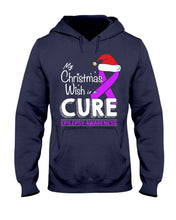 Load image into Gallery viewer, Epilepsy Awareness - My Christmas Wish Is A Cure Hoodie