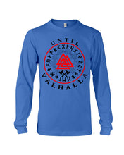 Load image into Gallery viewer, Viking Pattern Until Valhalla Tee Unisex Long Sleeve