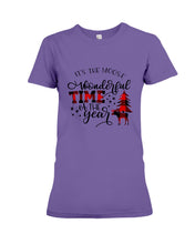 Load image into Gallery viewer, Funny Moose Wonderful Time Christmas Gift For Family Ladies Tee