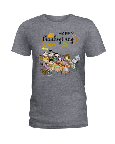 Snoopy Happy Thanksgiving T-Shirt Ladies Tee