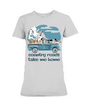 Load image into Gallery viewer, Country Road Golden Retriever Ladies Tee