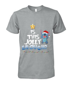 Cute Stitch Is This Jolly Enough Christmas Gift Tee Guys Tee