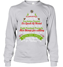 Load image into Gallery viewer, Christmas Tree Eleven Fabric Bundles T-Shirt Unisex Long Sleeve