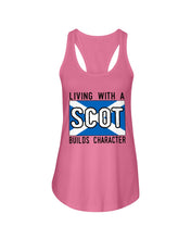 Load image into Gallery viewer, Living With A Scotland Funny Quote T-Shirt Ladies Flowy Tank