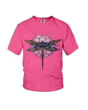 Load image into Gallery viewer, Let It Be Dragonfly Lotus Youth Tee