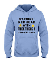 Load image into Gallery viewer, Warning Redhead With Thick Thighs Quote Mug Hoodie