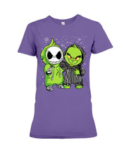 Load image into Gallery viewer, Cute Little Jack Skellington Grinch Best Friend Christmas Gift Shirt Ladies Tee