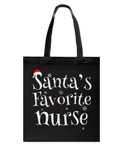 Load image into Gallery viewer, Santa's Favorite Nurse Basketweave Tote Bag