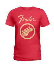 Load image into Gallery viewer, Guitar Lovers Fender Black T-Shirt Ladies Tee