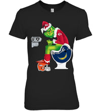 Load image into Gallery viewer, Funny Grinch Kansas Chief Christmas Gift Tee Ladies Tee