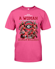 Load image into Gallery viewer, A Woman Loves Georgia Bulldogs Custom Tee Guys Tee