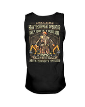 Load image into Gallery viewer, Heavy Equipment Operator Black T-Shirt Unisex Tank Top