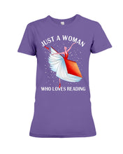 Load image into Gallery viewer, Just A Woman Loves Dancing And Reading Books Ladies Tee