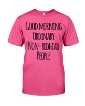 Load image into Gallery viewer, Redhead Good Morning White Mug Guys Tee