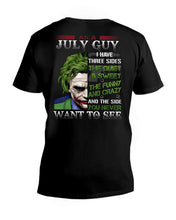 Load image into Gallery viewer, July Guy Joker Quiet Sweet Funny Crazy Black T-Shirt Guys V-Neck