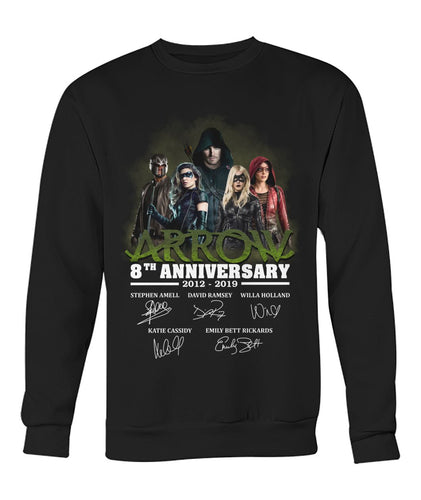 Arrow 8Th Anniversary Gift For Fans Black T-Shirt Unisex Long Sleeve