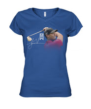 Load image into Gallery viewer, Tiger Wood Golf Lovers Autograph Shirt Ladies V-Neck