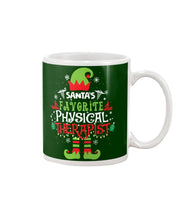 Load image into Gallery viewer, Santa's Favorite Physical Therapist Black T-Shirt Mug