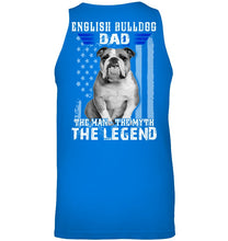 Load image into Gallery viewer, English Bulldog  - The Man - The Myth - The Legend Black T-Shirt Unisex Tank Top